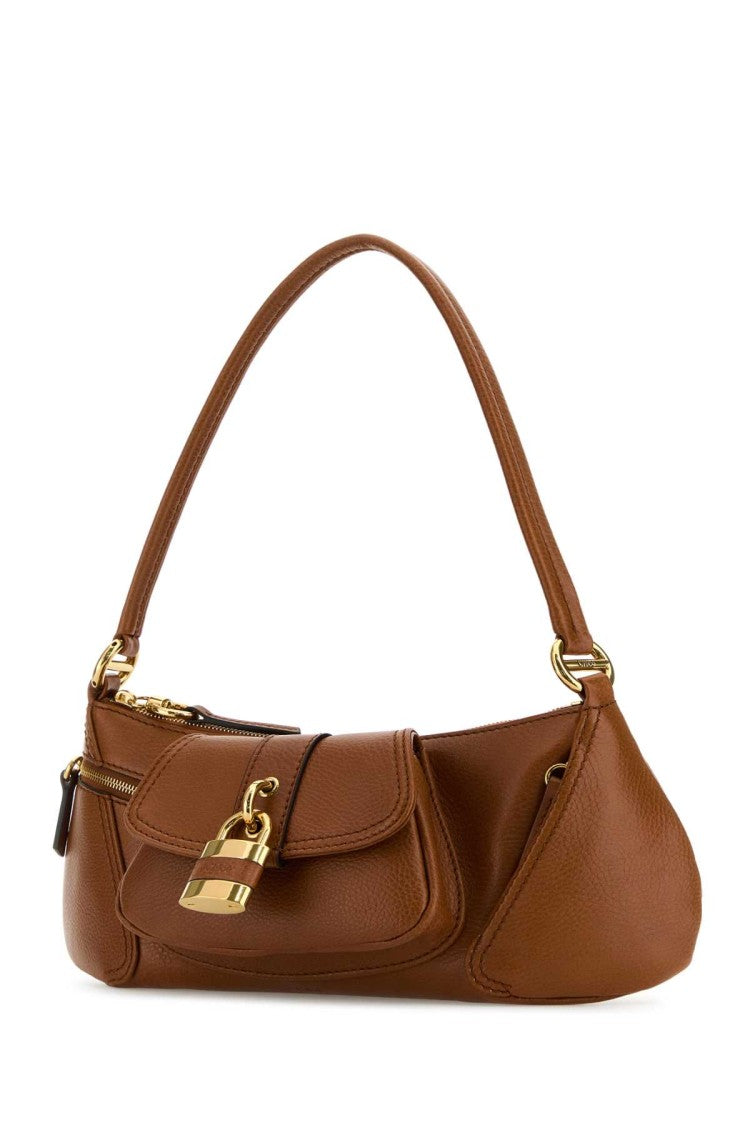 Chloé Caramel Leather The 99 Shoulder Bag