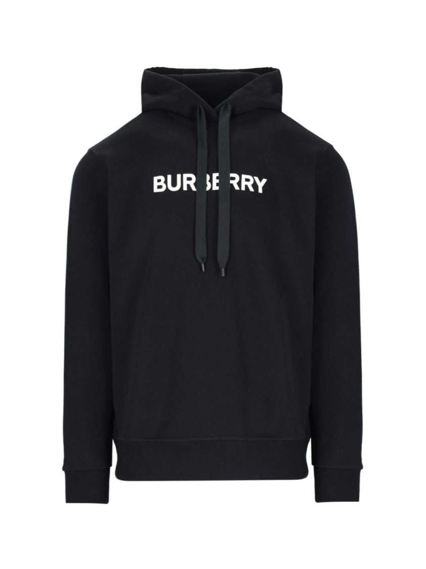 Burberry Logo Hoodie – Black