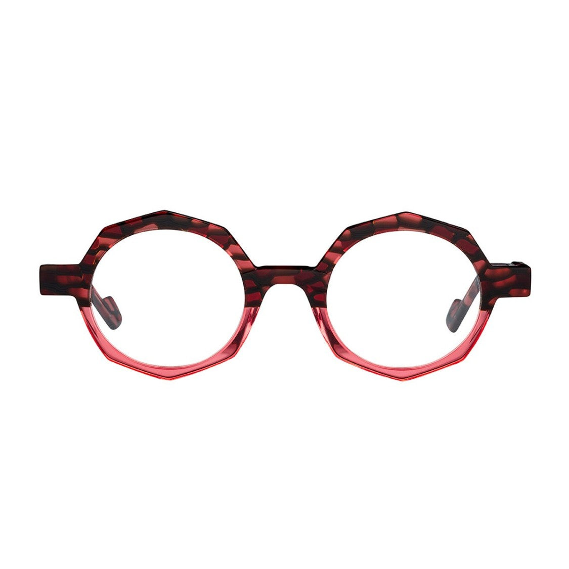 Matttew Pink Muse Acetate Rounded Hexagonal Sunglasses