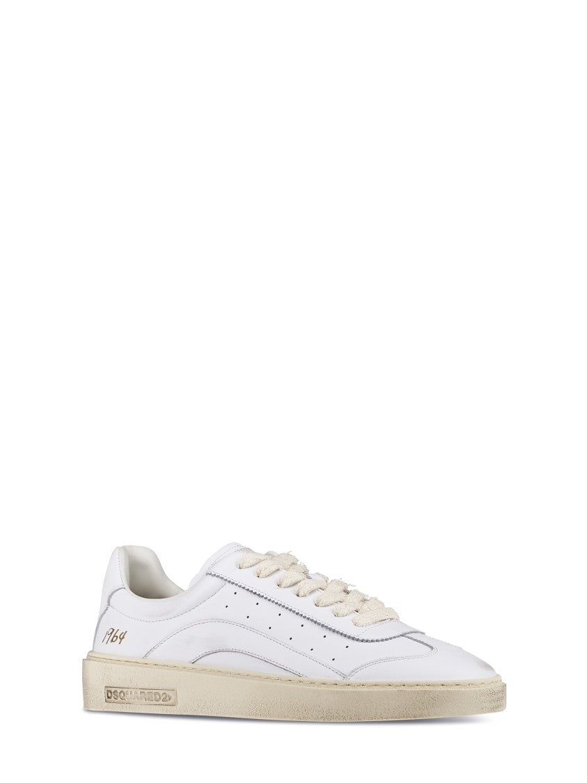 Dsquared2 Classic Low-Top Sneakers With Smooth Leather Upper