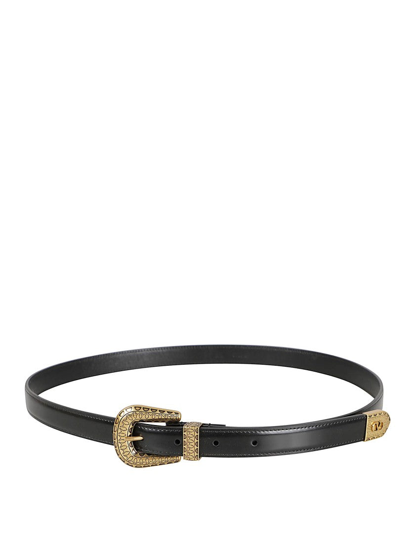 Valentino Garavani Brushed Calfskin Belt With Vlogo Signature