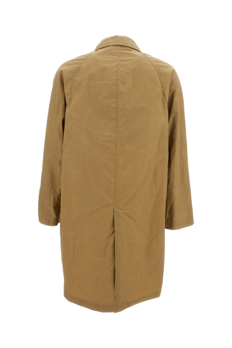 L'impermeabile Mid-Length Beige Coat With Classic Collar