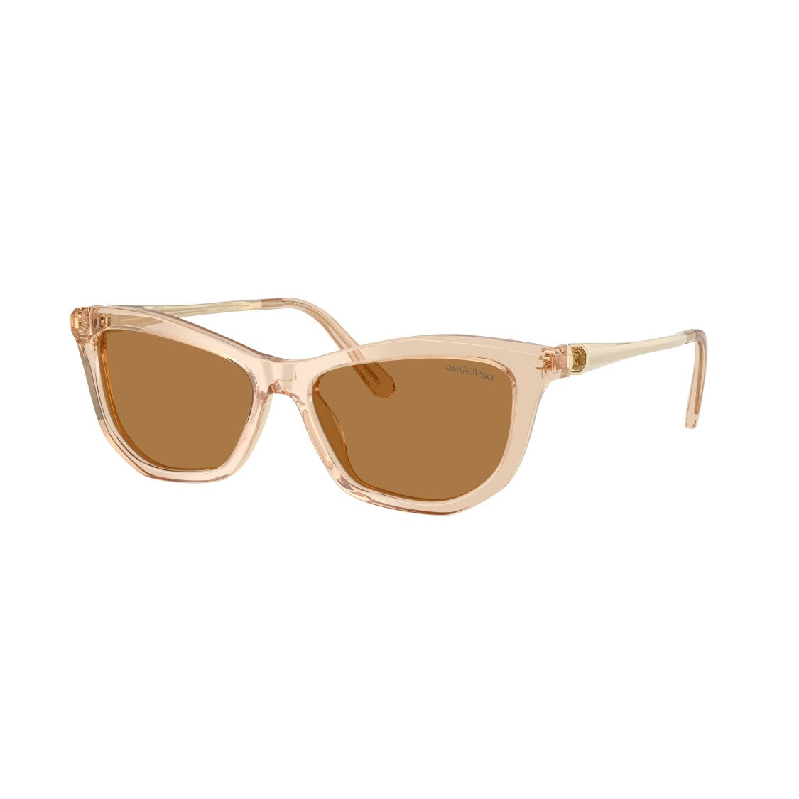Swarovski 0Sk6057 Translucent Acetate Sunglasses With Angular Frame