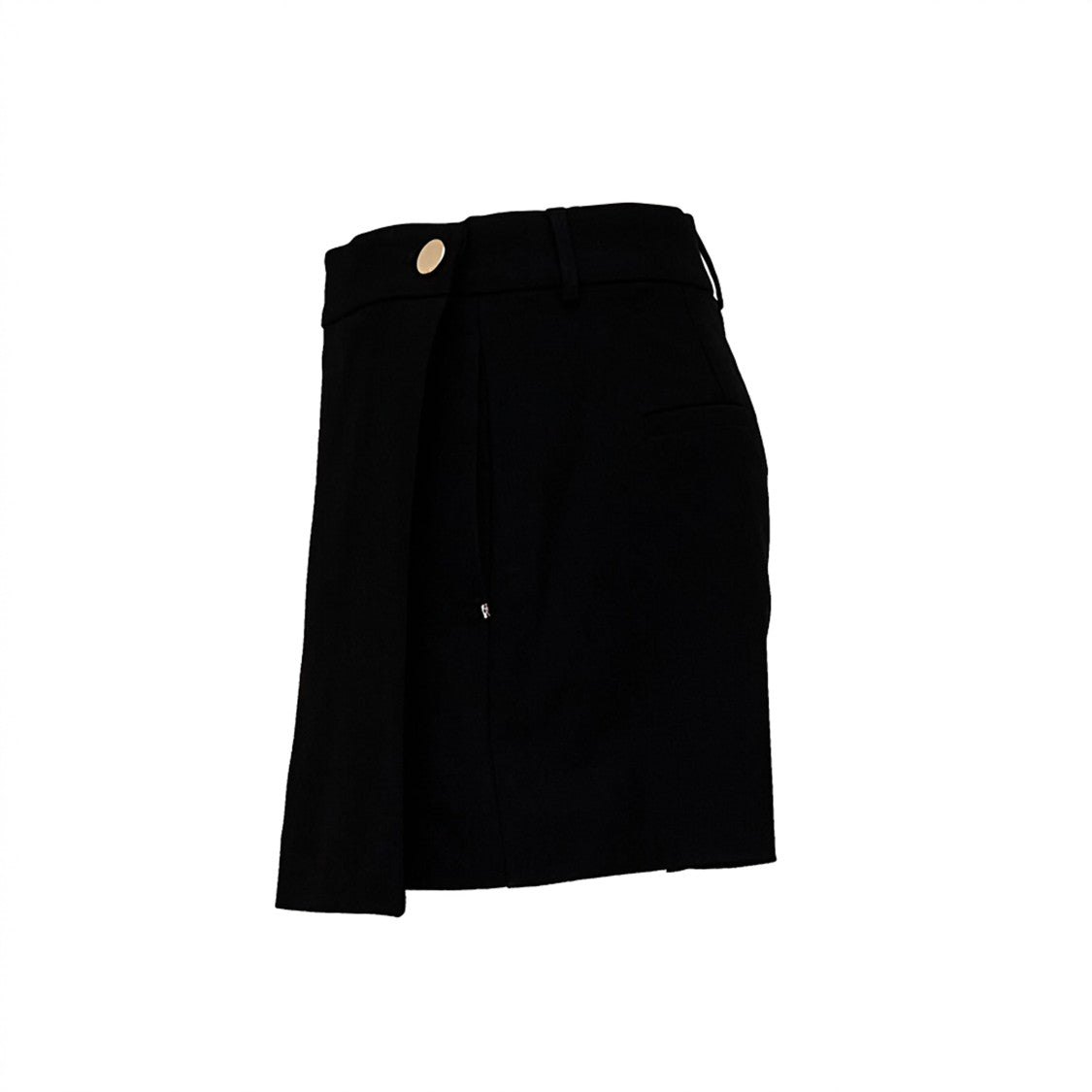 Sportmax Twill Viscose Shorts With Custom Waistband And Removable Panel