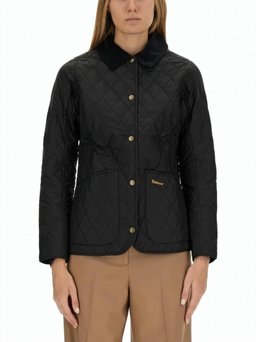 Barbour Navy Annadale Quilted Diamond Pattern Jacket