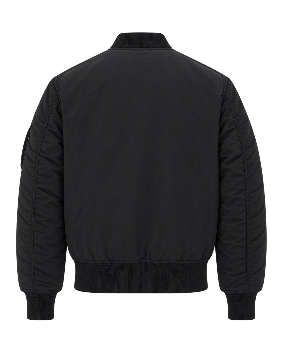 Alpha Industries Black Ribbed Trim Padded Bomber Jacket