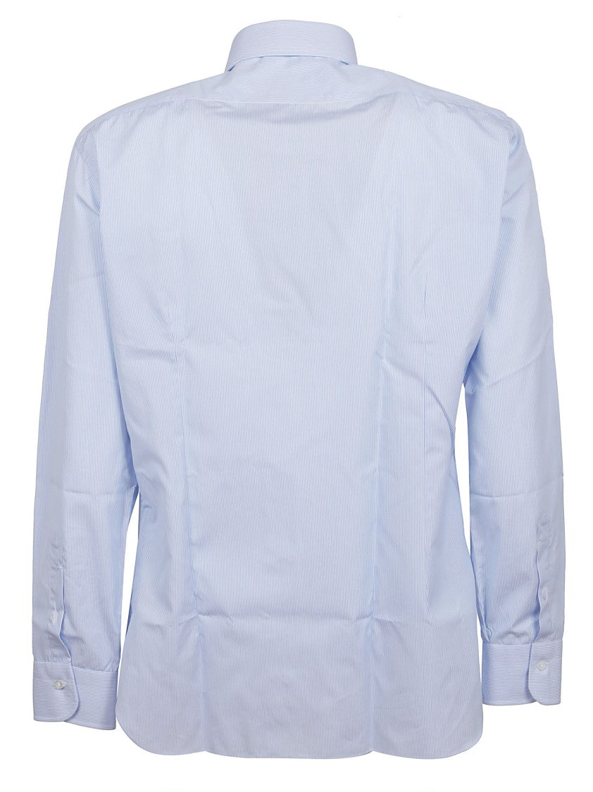 Buonamassa Blue Shirt With Pointed Collar