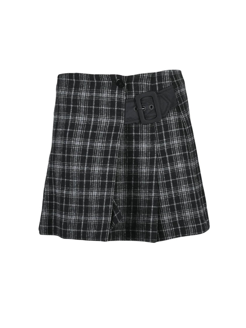 Pinko Black Polyester-Blend Pleated Skirt