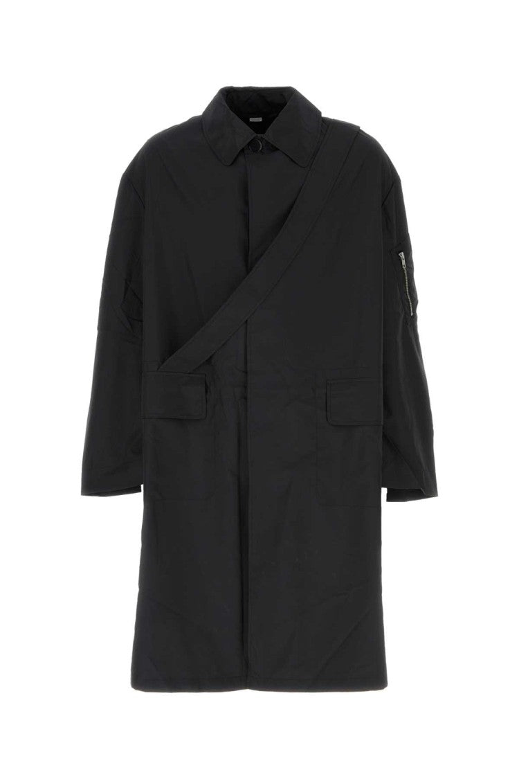 Random Identities Black Polyester Coat