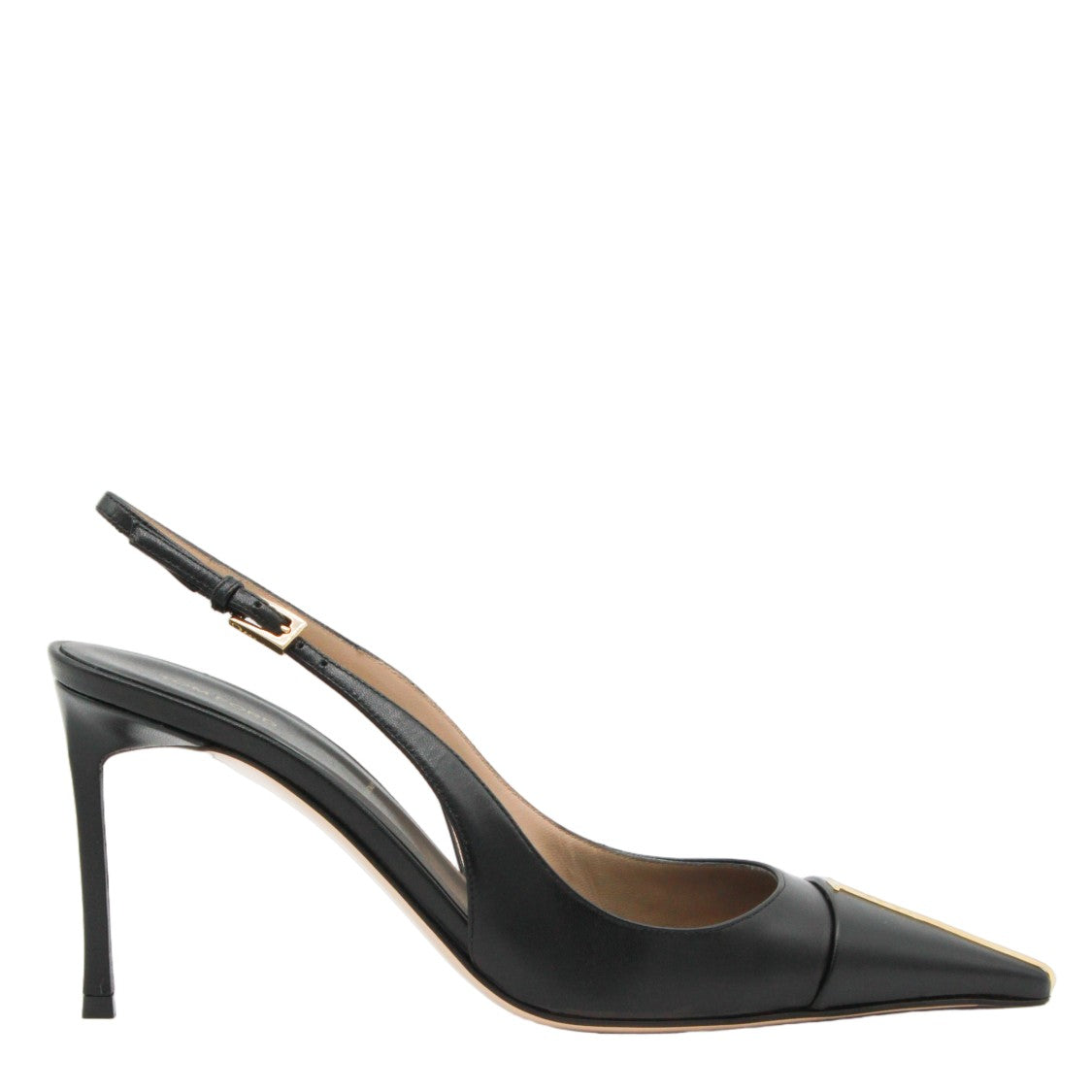 Tom Ford Pointed Toe Slingback High Heels With Gold-Tone Accent