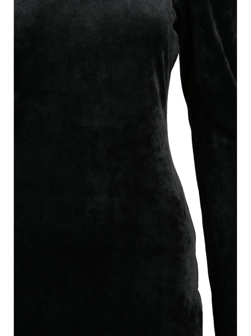 Versace Jeans Couture Mini Dress With Long Sleeves And Back Zip Closure