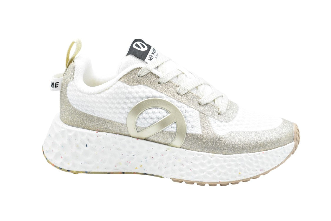 No Name Gold Suede Fabric Textured Sole Sneakers