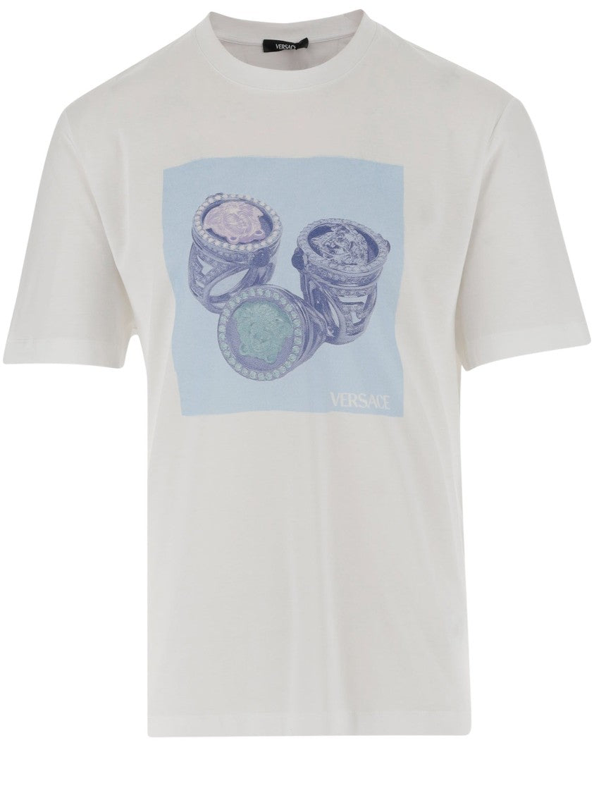 Versace Cotton T-Shirt With Logo