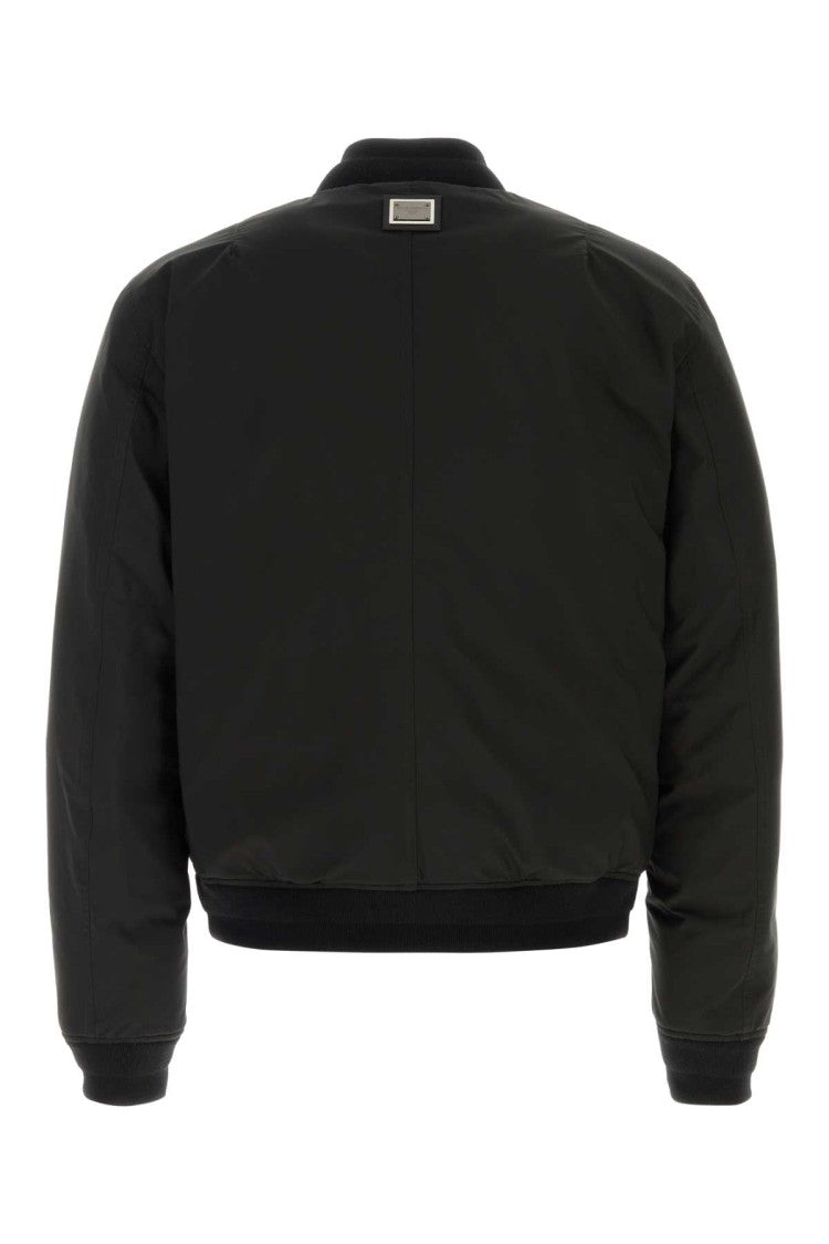 Dolce & Gabbana Black Polyester Down Jacket