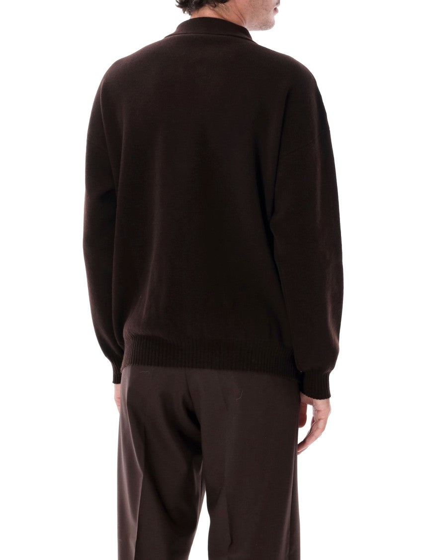 Roberto Collina Relaxed-Fit Merino Wool Polo With Half-Zip Closure