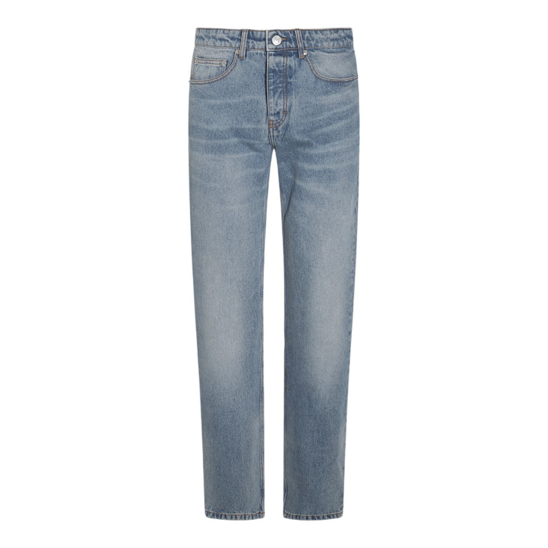 Ami Paris Classic Straight-Leg Jeans With Mid-Rise Waist And Subtle Detailing