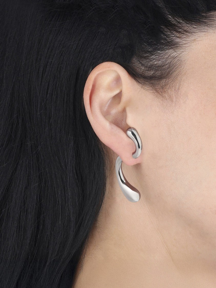 Panconesi Silver Sculptural P Earrings