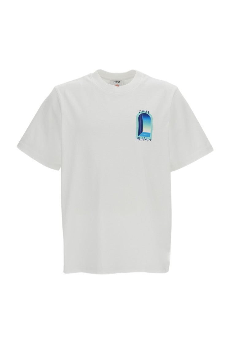 Casablanca White Printed Cotton T-Shirt