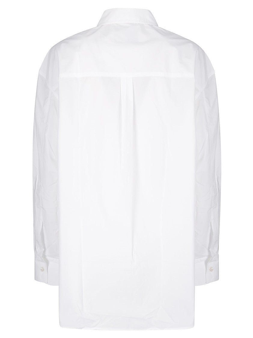 Studio Nicholson Lightweight White Classic Shirt With Front Pocket