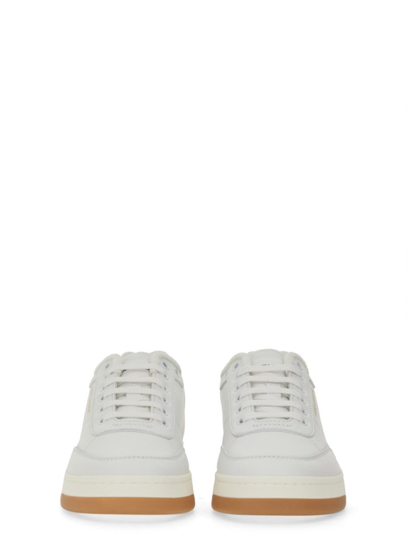 Saint Laurent Minimalist Low-Top Sneakers With Elegant Leather Finish