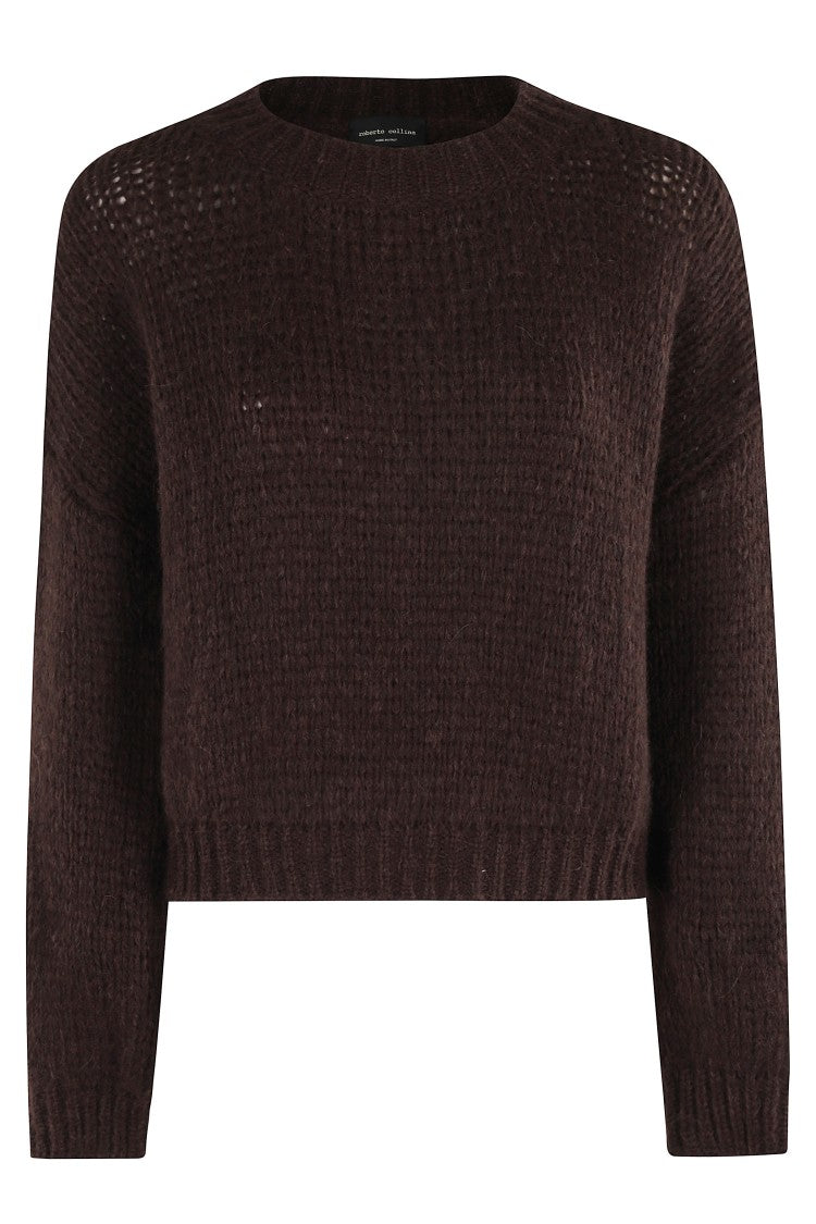 Roberto Collina Textured Relaxed-Fit Long-Sleeved Crew Neck Sweater