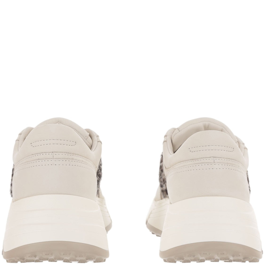 Hogan White Hi-Fi Animal Print Leather Sneakers
