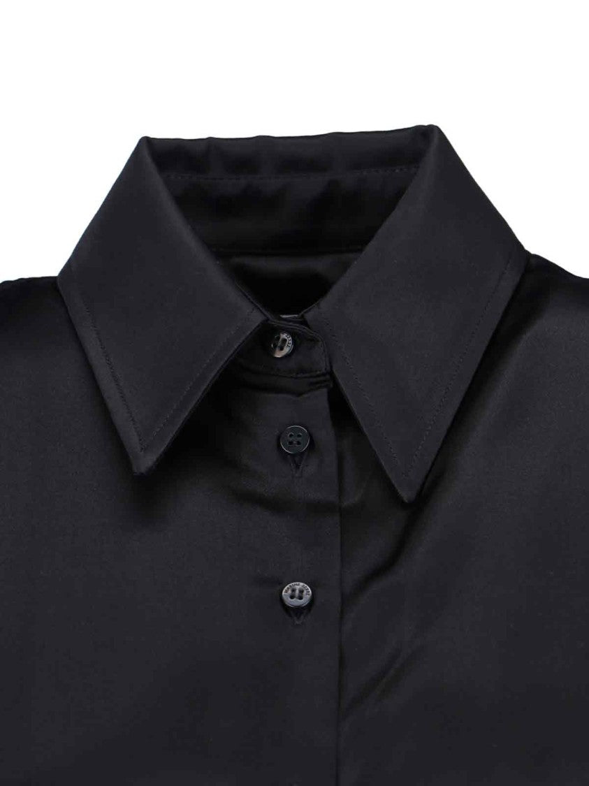 Marine Serre Satin Midi Dress – Black