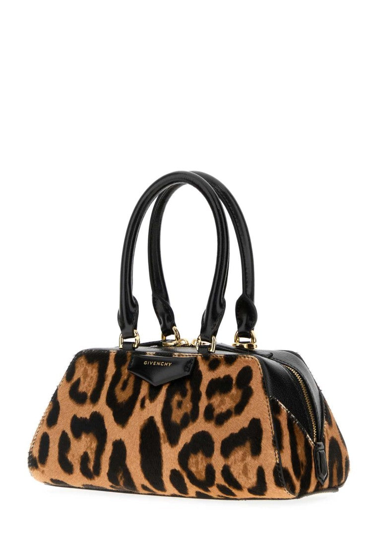 Givenchy Printed Calf Hair Mini Antigona East-West Handbag