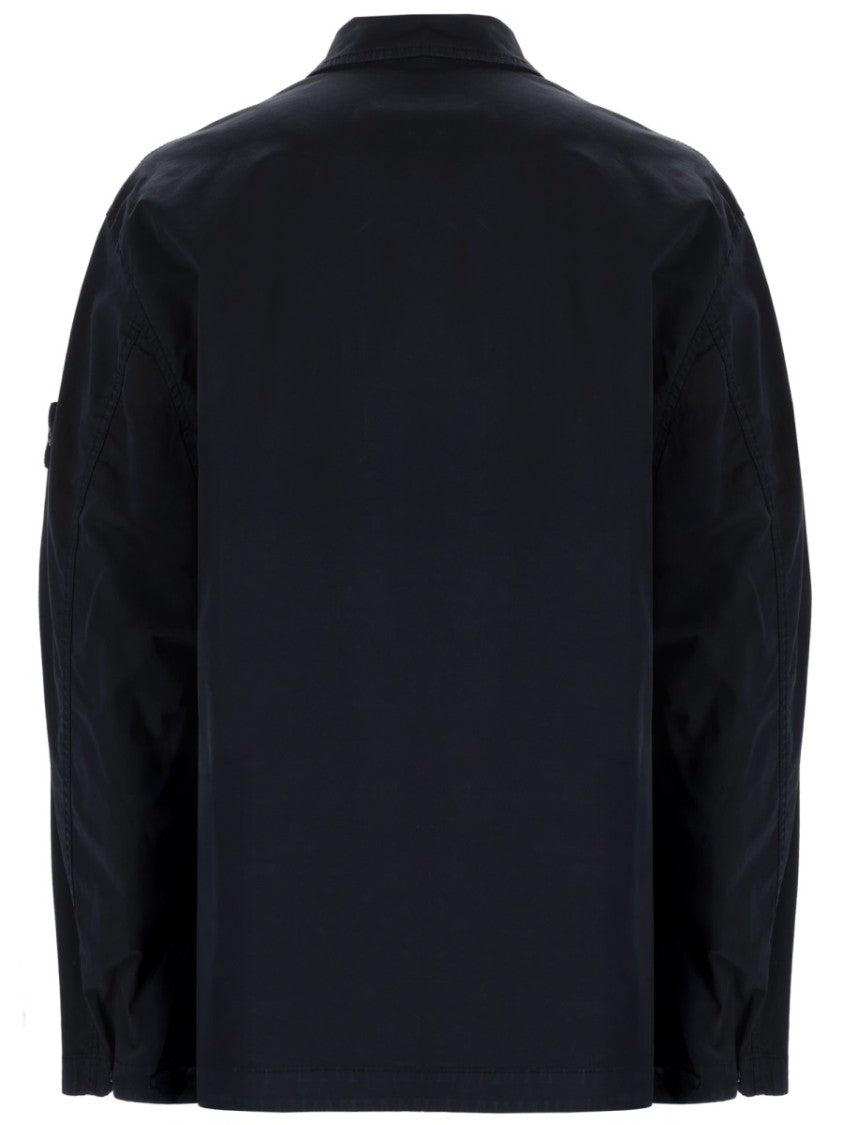 Stone Island Stone Island Cotton-Blend Boxy Casual Shirt