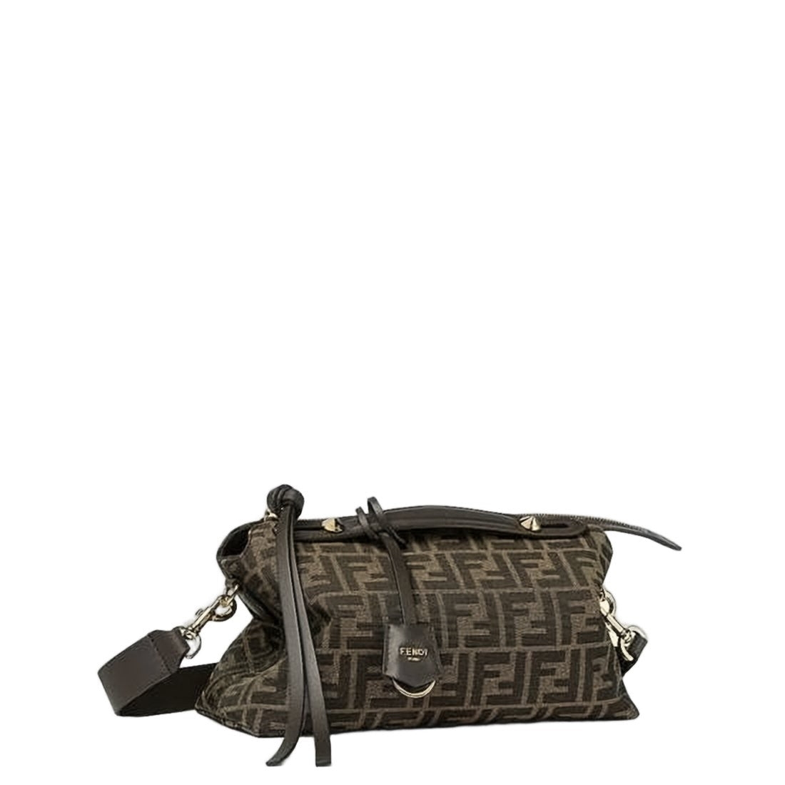 Fendi Rectangular Monogram Crossbody Bag With Gold-Tone Accents