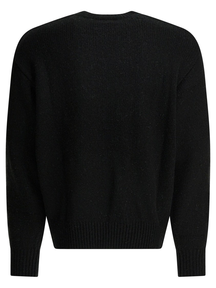 Human Made Crew Neck Knitwear With Textured Logo