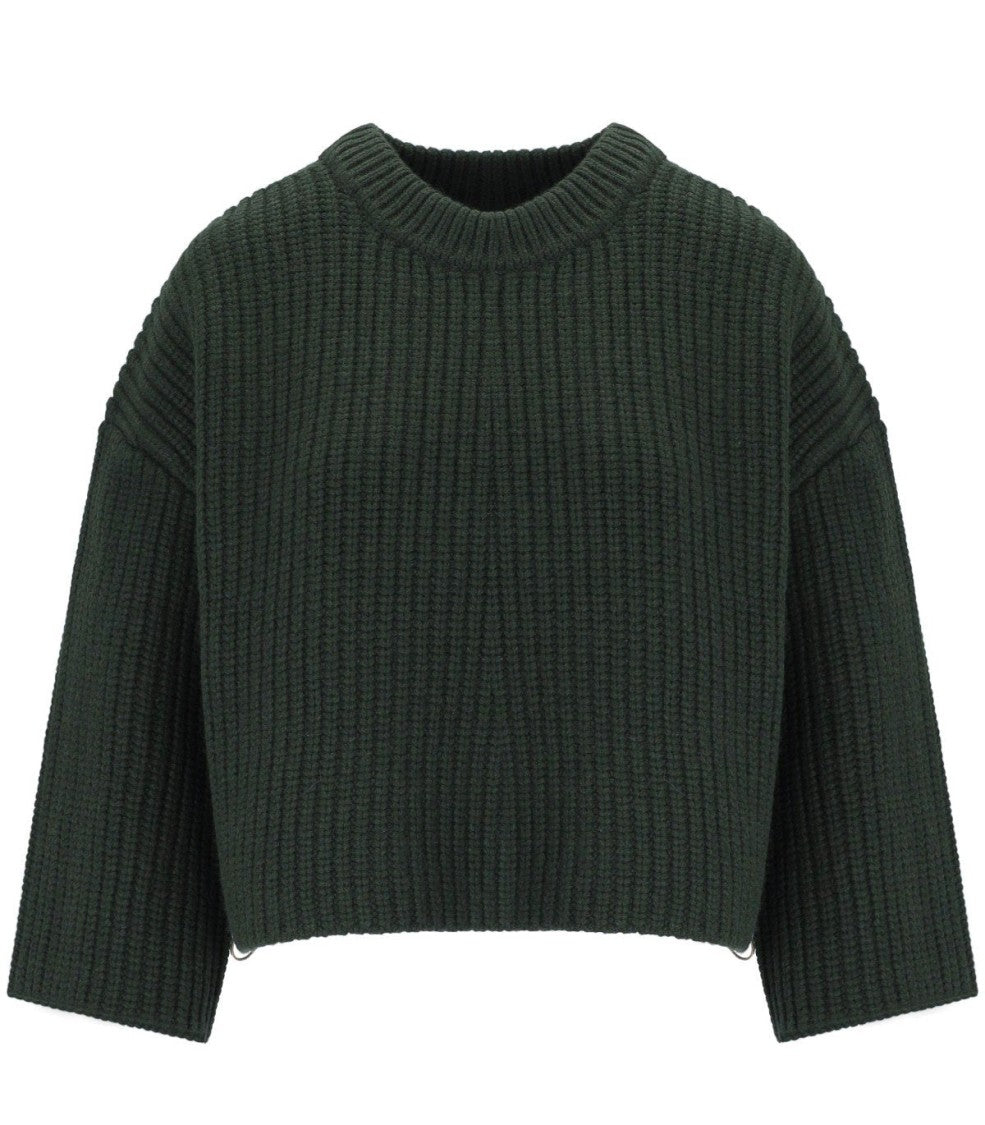 Barbour Lilian Green Crewneck Sweater