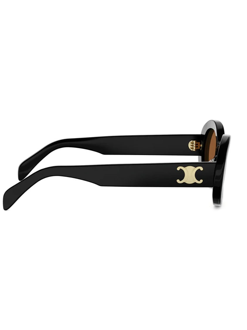 Celine Black Cl40194u Glossy Gold Sunglasses