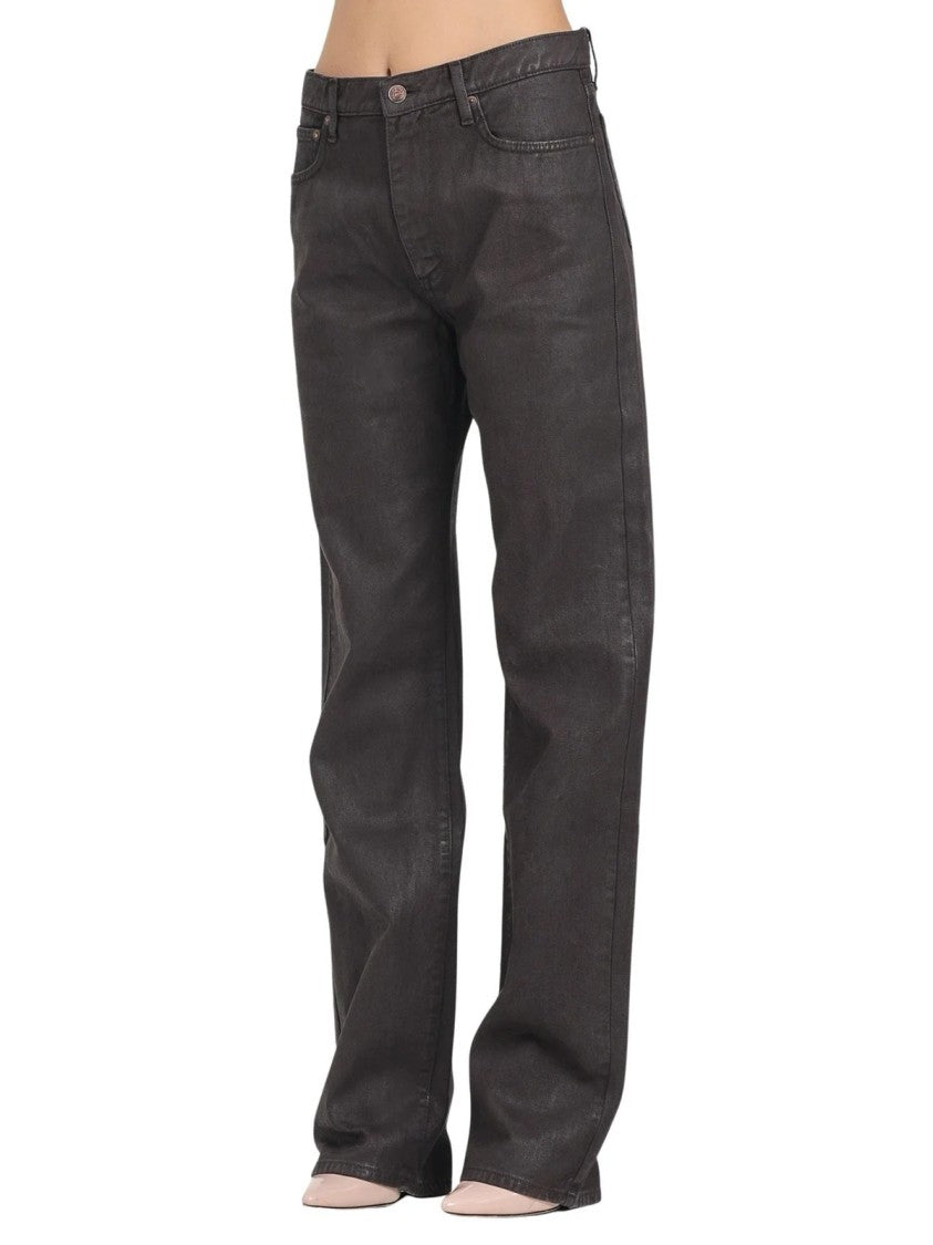 Vicolo Brown Cotton Coated Jeans