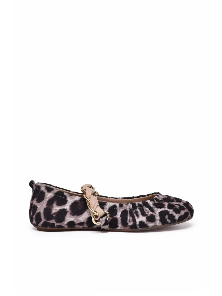 Marella Leopard Print Leather Matteo Flats