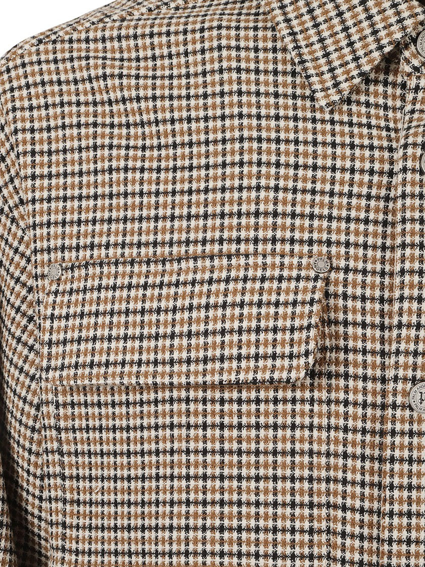 Palm Angels Classic Check Patterned Shirt With Button-Up Front