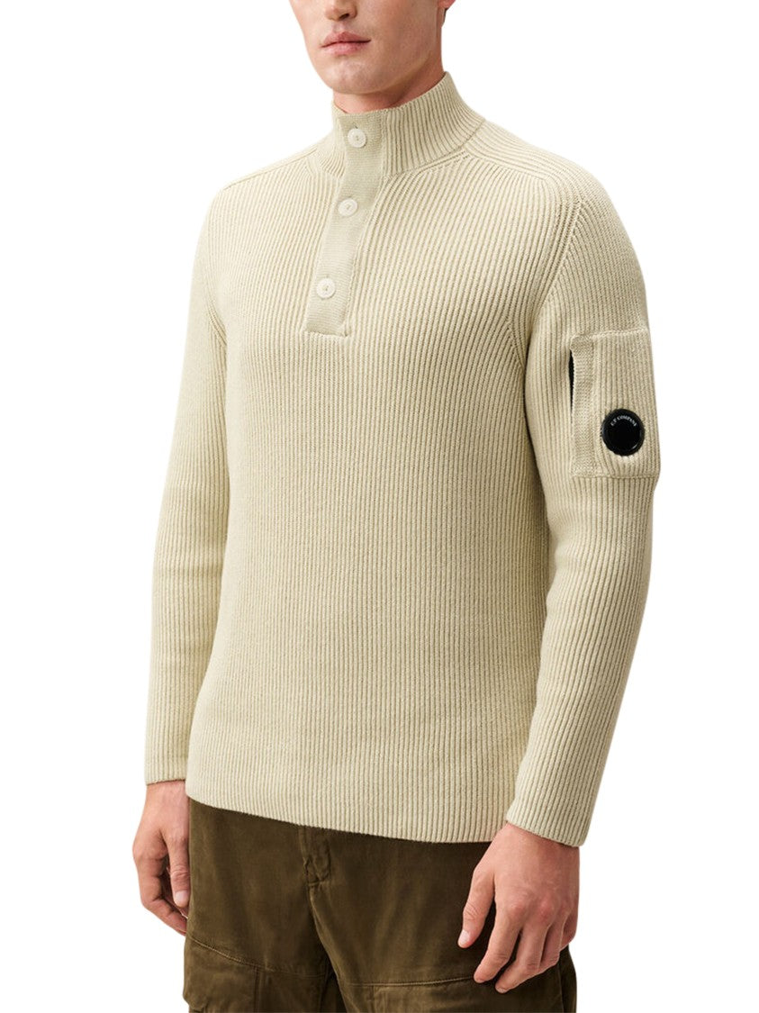 C.P. Company Full Rib Cotton Lens Crewneck Sweater
