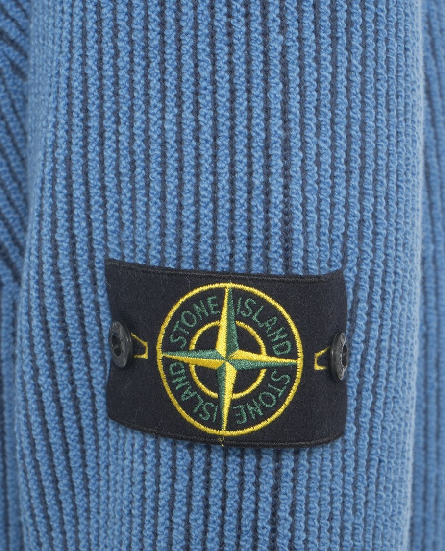 Stone Island Ribbed Sweater With Logo
