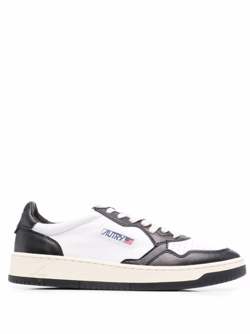 Autry White Medalist Low Leather Bicolor Sneakers