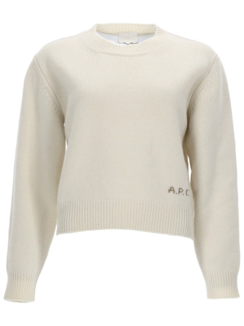 A.P.C. Knitted Wool Sweater With Classic Crew Neckline