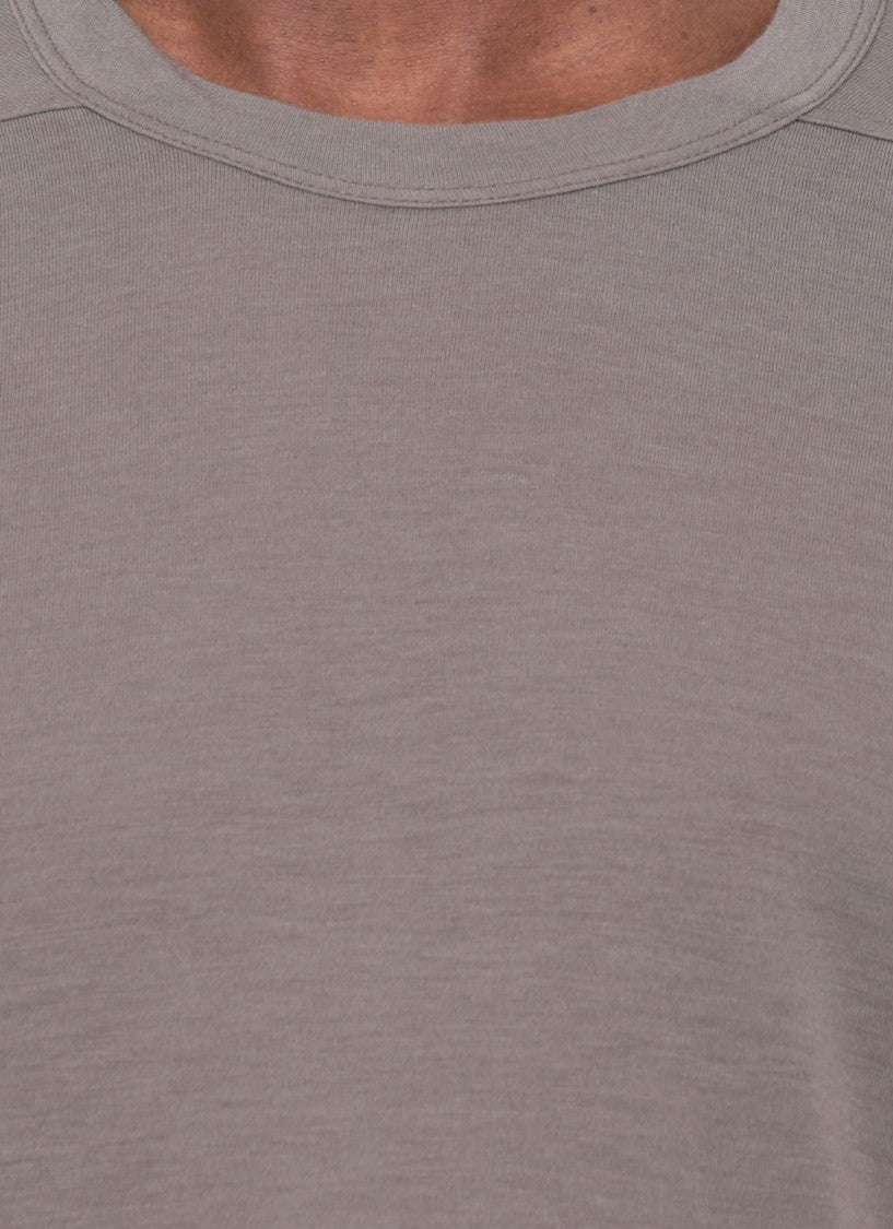 Rick Owens Grey Short Level Viscose-Silk T-Shirt