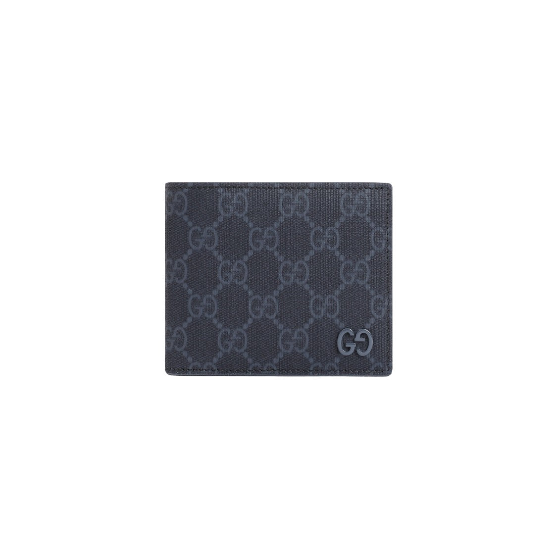 Gucci Black Steel Gg Supreme Textile Wallet