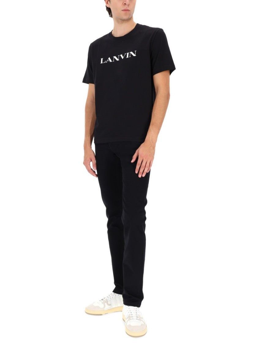 Lanvin Black Cotton Crewneck T-Shirt