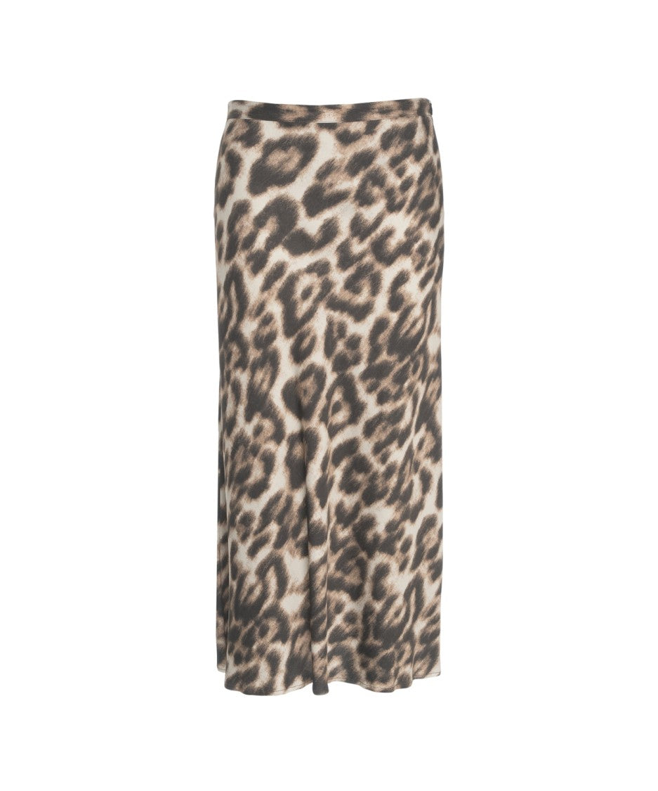 Jucca Midi Skirt With Exotic Animal Print Design