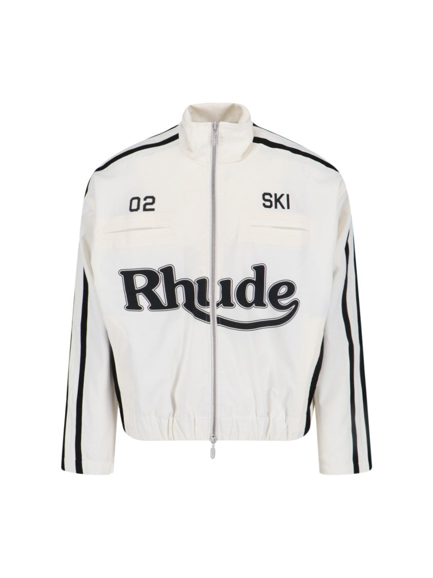 Rhude Ski Track Jacket In White