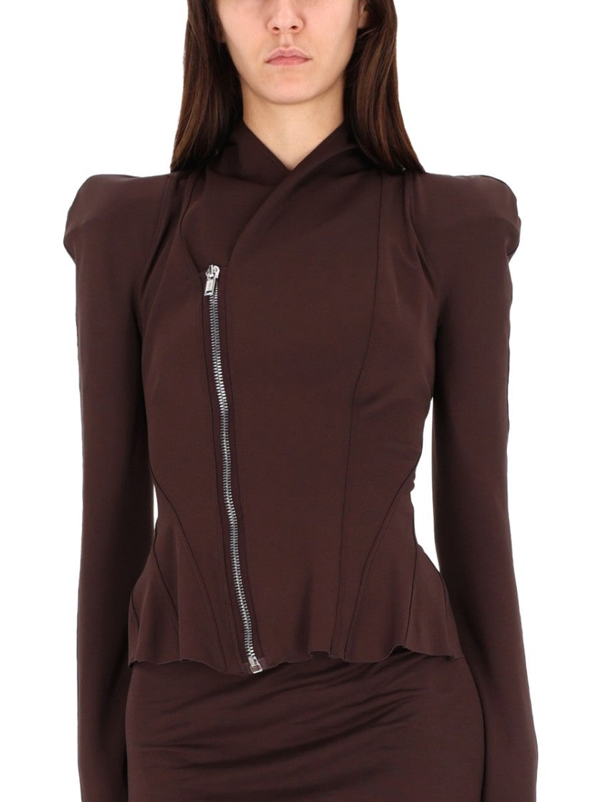 Rick Owens X Lilies Structured Brown Jacket