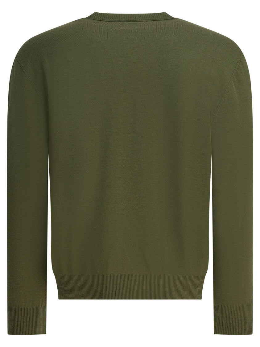 C.P. Company Crewneck Knit Sweater With Utilitarian Patch Detail