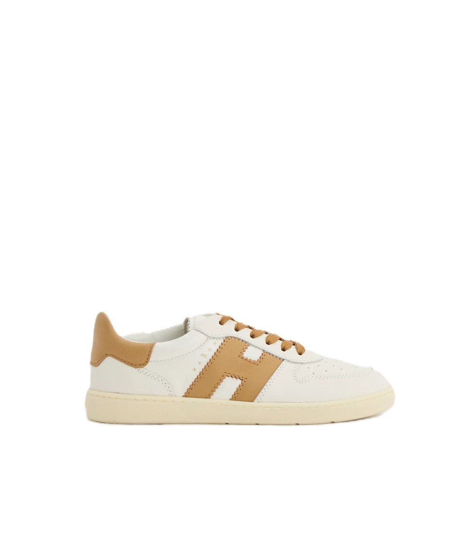Hogan Low-Top Sneakers With Tan Accents And Perforated Design
