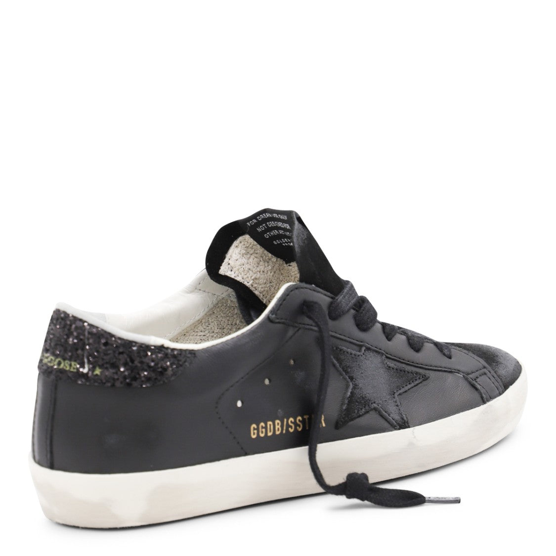 Golden Goose Black Leather Super Star Sneakers