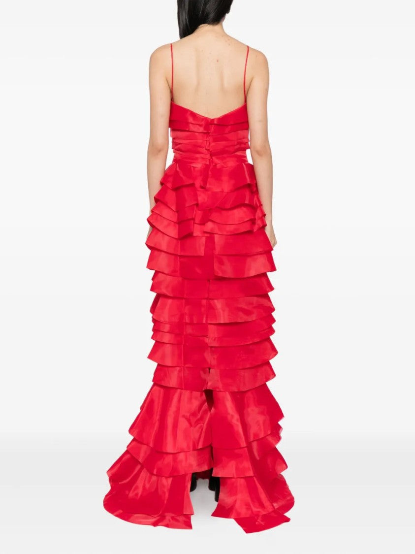 Saiid Kobeisy Layered Organza Long Dress